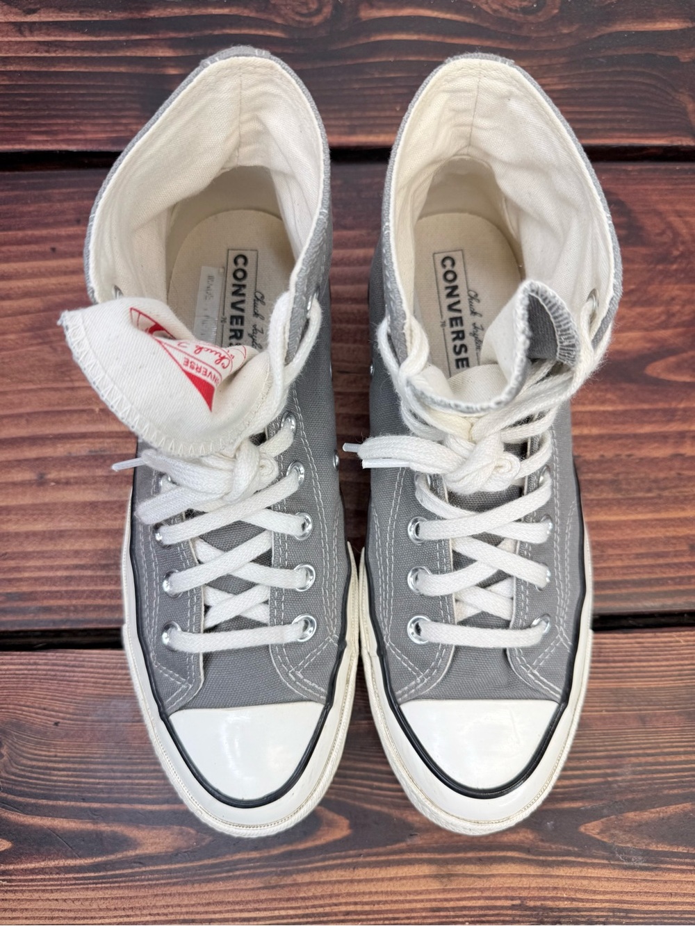 Converse Chuck 70 High Top Mason Grey Canvas Sneakers Women’s 8.5 - Picture 6 of 9